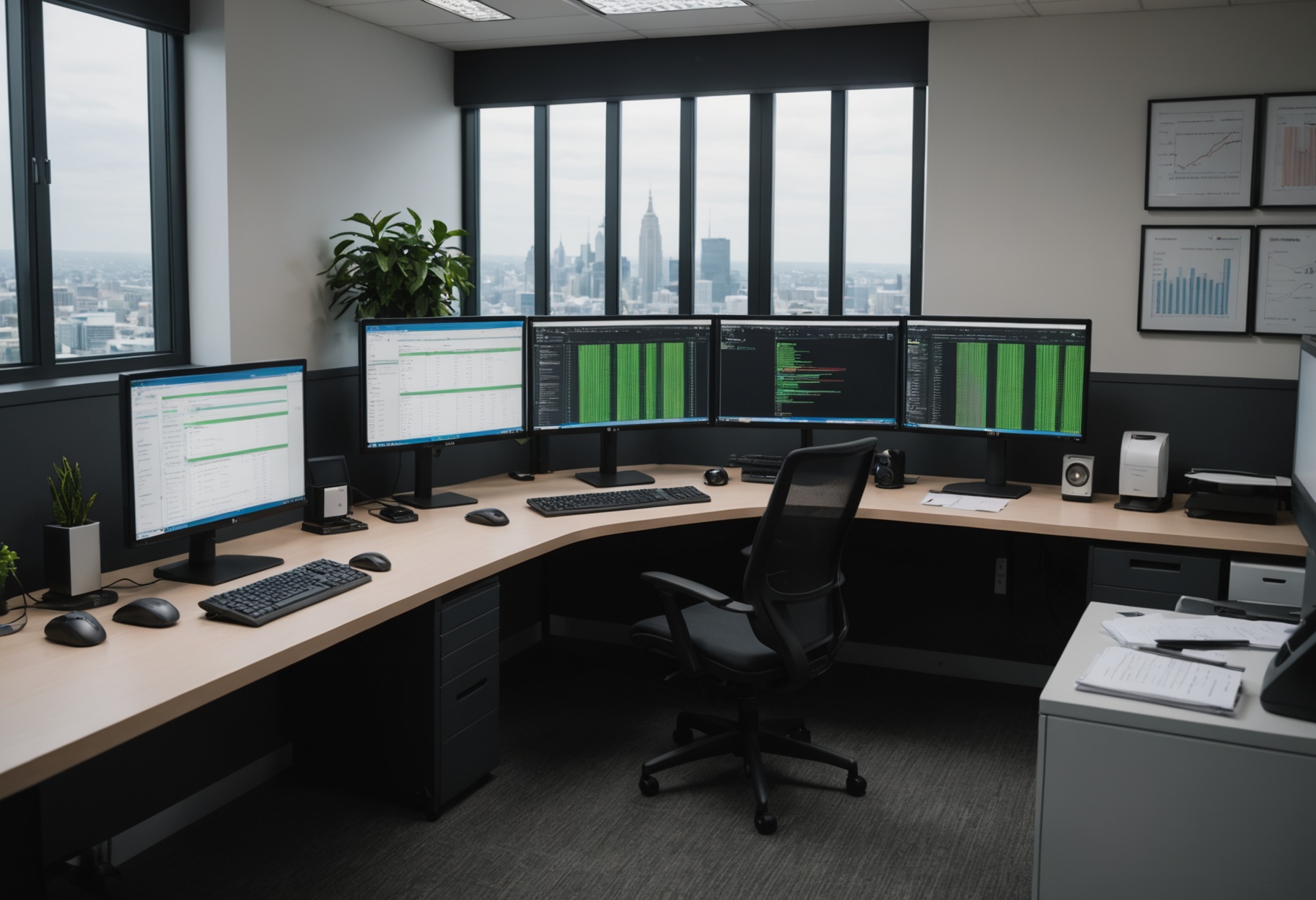 side-by-side comparison of manual spreadsheet work on one monitor versus automat